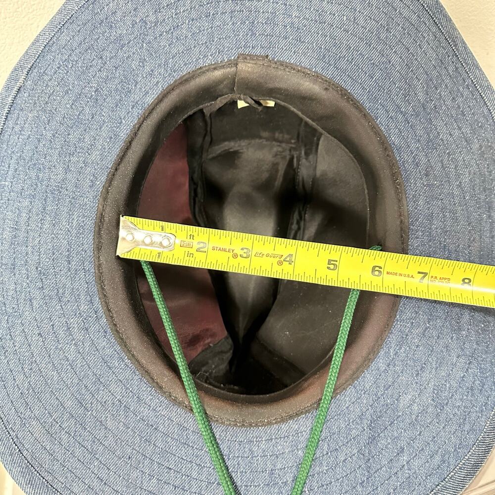 Wide Brim Denim Cowboy Hat Unisex Artisan Western Festival Workwear - Picture 8 of 10